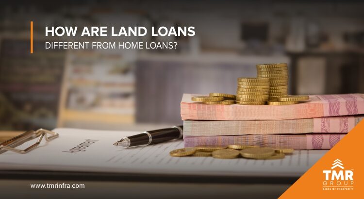How are land loans different from home loans?